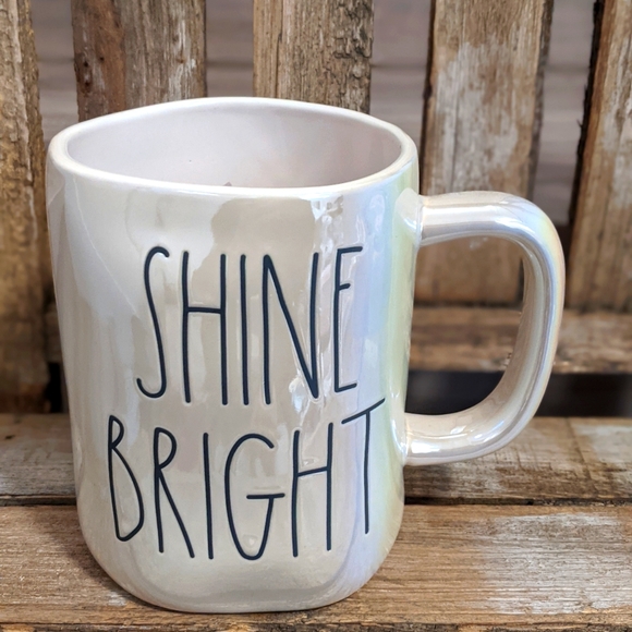 🇺🇸 Rae Dunn SHINE BRIGHT Irridescent Mug